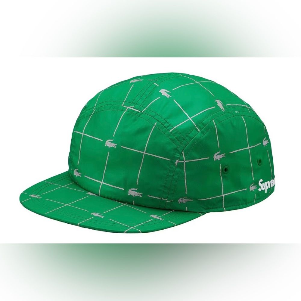 Supreme LACOSTE Reflective Grid Camp Cap
Green